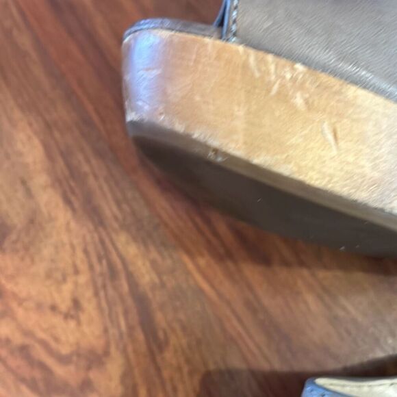 Coach wooden wedges taupe 7.5 - Picture 3 of 7
